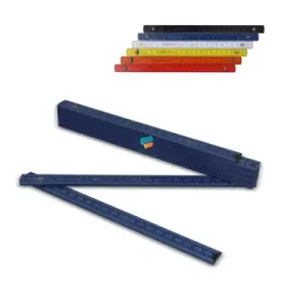 Folding ruler wood 2m premium painted - LT91981 (gadzety reklamowe)